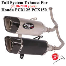 Full System Motorcycle Exhaust Escape For Honda PCX125 PCX150 PCX 125 150 Modify Front Link Pipe Carbon Fiber Muffler DB Killer 2024 - buy cheap