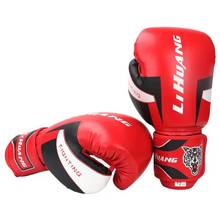 Guantes de boxeo Unisex para hombres y mujeres, de cuero PU, guantes de lucha de artes marciales mixtas, entrenamiento de Kickboxing, gimnasio para adultos 2024 - compra barato