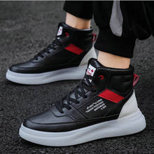 Men Sneakers Breathable White Shoes Men Leather Shoes Trainers Chaussure High Top Sneakers Men Casual Shoes Lace-up   A54-44 2024 - buy cheap