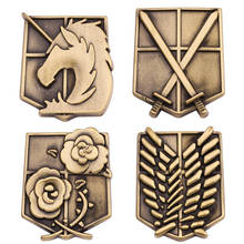 Attack on Titan Retro Bronze Brooches Figure Toys Wings of Liberty Shingeki No Kyojin Badge Pins  For Men  Gift 2024 - buy cheap
