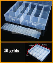 20 grids Container Plastic Box Organizer Practical Adjustable Compartment Jewelry Earring Screw Holder case strage box 2024 - buy cheap