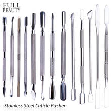 1pcs Double-end Silver Cuticle Remover Stainless Steel Finger Dead Skin Cut Manicure Stirring Rods Nail Art Pusher Tool CH01-16 2024 - buy cheap