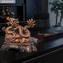1 Uds dragón decoración Feng Shui dragón 12 del zodiaco de Dragón de la suerte de la ciudad de Casa de oficina mesa de artesanía regalo Feng Shui dragón 2024 - compra barato