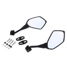 2x Black Plastic Motorcycle Rearview Side Mirrors For Street Sport Bike 2024 - buy cheap