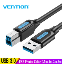 Адаптер-переходник Vention USB кабель USB для принтера 3,0 2,0 Тип «Папа-папа» B Мужской кабель для Canon Epson HP ZJiang принтер этикеток ЦАП USB принтера 2024 - купить недорого
