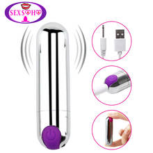 Mini vibrador usb recarregável, vibrador de 10 velocidades para estimulação do ponto g e clitóris, massageador anal, vibrador, brinquedos sexuais adultos para mulheres 2024 - compre barato