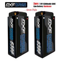 DXF-Batería de Lipo 2S, paquete corto de competición para Buggy, camión y coche RC 7,6, 6300 V, 1/10 mah, 130C, 260C, 4mm de grafeno 2024 - compra barato