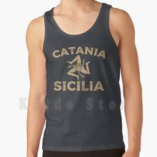 Catania Sicilia-Sicily tank tops vest sleeveless Catania Sicilia Sicily Italia Italy Trinacria Coat Of Arms 2024 - buy cheap