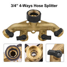 Garden Hose Splitter 1PC 3/4" 4-Way Brass Plastic Watering Connector Distributor For Outdoor Tap and Faucet Watering Irrigation 2024 - buy cheap