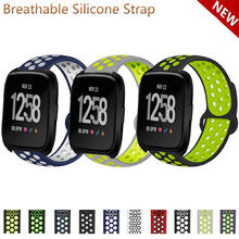 Correa de silicona transpirable para reloj inteligente Fitbit Versa 2, repuesto de pulsera, para Fitbit Versa Lite 2024 - compra barato