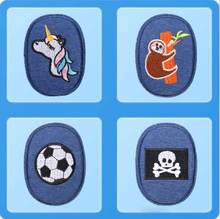 Sew on Jeans fabric patch Iron on motif 10 pcs garment bag shoe Motif Cartoon Applique patch DIY repair accessory 2024 - buy cheap