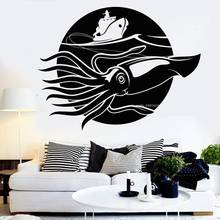 Giant Squid Vinyl Wall Decal Kraken Sea Fishing Ship Marine Style Wall Stickers For Bedroom Home Decor Art Murals Animals LC1579 2024 - buy cheap