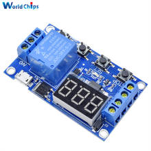 WS16 DC 6-30V Support Micro USB 5V LED Display Automation Cycle Delay Timer Control Off Switch Delay Time Relay 6V 9V 12V 24V 2024 - buy cheap