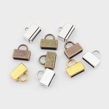 Broches de plata tibetana/oro/bronce/cobre para pulsera de Cordón de cuero plano de 5mm y 10mm, accesorios de joyería, 10 Uds. 2024 - compra barato