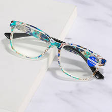 Elbru óculos de leitura para computador, óculos anti-luz azul hd femininos, óculos de leitura para computador graus + 100 a 400 2024 - compre barato