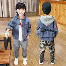4-14 Years Big Boys Hole Denim Jackets Coats Fashion Children Outwear Clothing Spring Casual Little Kids Design Jeans Tops 2024 - buy cheap