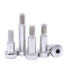2pcs M6 stainless steel Allen shoulder screws equal shoulders plug screw limit bolt 8mm rod diameter 5mm-80mm length 2024 - buy cheap