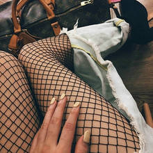 Meia-calça arrastão feminina, meia-calça sexy preta, malha, uso em boate, festa 2024 - compre barato