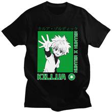 Hunter X Hunter T Shirt for Men Soft Cotton Casual T-shirt Short Sleeve Hxh Killua zoldyck Tee Tops Loose Fit Clothing Merch 2024 - buy cheap