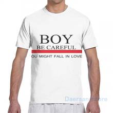Boy be careful you might fall in love men T-Shirt women all over print fashion girl t shirt boy tops tees Short Sleeve tshirts 2024 - buy cheap