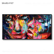 Top Artist Pure Hand-painted High Quality Knife Style Abstract Portrait Oil Painting Reproduction Francoise Nielly Oil Painting 2024 - buy cheap