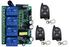 Transmissor de rádio, receptor e controle remoto ac110v 220v, 230v, 4 canais, 10a, código de aprendizagem, janela, porta de garagem - compare preços