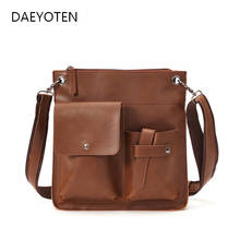 DAEYOTEN Retro Designer Messenger Shoulder Bag Vintage Mens Sling Bag Soft Leather Male Design Casual Business Handbags ZM0827 2024 - buy cheap