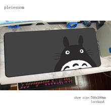 Totoro-mousepad locrkand com resolução de 900x400x4mm, tapete para mouse, pc gamer, para escritório, entalhe 2024 - compre barato