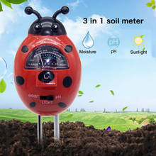 Medidor de PH del suelo 3 en 1, prueba de humedad/luz/pH, plantas de jardín, flores, acidez, humedad, luz solar, herramienta de prueba 2024 - compra barato