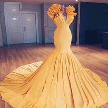 Vintage Ruched Ruffles Pleat Mermaid Prom Dresses Elegant Sleeveless V-neck Floor Length Evening Gown vestidos de gala 2024 - buy cheap