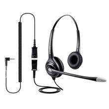 Call Center Headphones Quick Disconnect Headset with Single 3.5mm Plug for Smartphones and Laptop PC Mac Tablet with 3.5mm Jack 2024 - buy cheap