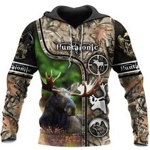 Animal Huntaholic Beautiful Moose 3D Printed Mens Hoodie Harajuku Sweatshirt Unisex Casual Jacket Pullover sudadera hombre KJ065 2024 - buy cheap
