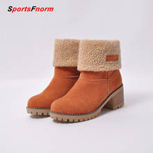 Botas femininas 2020 moda inverno de pelúcia botas de neve botas de pele quente para as mulheres sapatos de inverno mujer feminino 42 43 2024 - compre barato