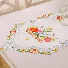 Europe Elegant Easter Egg Art Embroidery Bed Table Runner Flag Cloth Cover Lace Tablecloth Mat Kitchen Party Decor 2024 - buy cheap