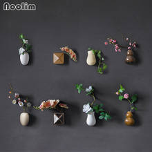 Ceramic Minimalist Wall Hanging Hydroponics Vase Dried Flowers Green Plants Container Gourd Drop Shape Flower Vase Home Decor 2024 - buy cheap