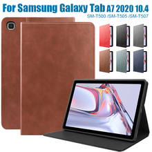 2020 Case for Samsung Galaxy Tab A7 SM-T500 SM-T505 T500 Case PU Leather Smart Shell for Samsung Tab A7 10.4 2020 Tablet Cover 2024 - buy cheap