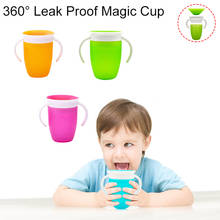 360 Детские магические Детские вращения учится отвечает пластиковая кружка для воды Двойная ручка флип градусов Герметичная Бутылка J0608 2024 - купить недорого