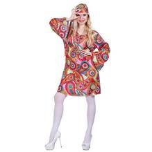 2019 Flower Printed Long Sleeve Boho Dresses Hippie Dress With Headband Adult Halloween Cosplay Plus Size Halloween Costumes 2024 - buy cheap