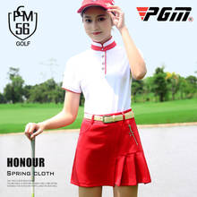 PGM Women Breathable Golf Skirts Set Ladies Ladies Short Sleeve T-shirts+ A-lined Pleated Skirt Fashion Golf Sport Wear AA60488 2024 - buy cheap