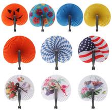 Hand Held Foldable Paper Fan For Children Themed Party Decoration Portable Fan 2024 - buy cheap