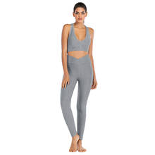 Esportes wear para as mulheres ginásio 2 peça conjunto conjunto yoga ginásio roupas sutiã esportivo e cintura alta correndo leggings calças de treino esportes wear 2024 - compre barato