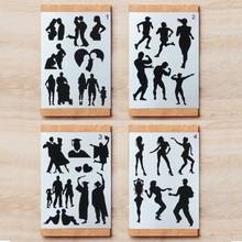 4Pcs/Lot A4 Couple Gym Dance Graduate DIY Layering Stencils Painting Scrapbook Coloring Embossing Album Decorative Template 2024 - buy cheap