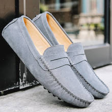 Men Loafers Soft Moccasins Autumn Winter Genuine Leather Shoes Men Warm Fur Plush Flats Gommino Slip On Driving Shoes 2024 - buy cheap