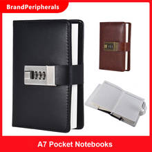 A7 Pocket Notebooks Journals Planner Agenda Diary Book with Password Lock Office Supplies Creative Stationery for Students 2024 - buy cheap