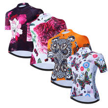 Cycling Jersey Women Bike Top Shirt Summer Short Sleeve MTB Bike Clothing Ropa Maillot Ciclismo Racing Bicycle Clothes Flower 2024 - buy cheap