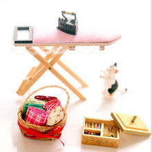 1 комплект, мини-гладильная доска с кружевом, кукольный домик, мебель для 1:12, кукольный домик, игрушка для ролевых игр, детский подарок 2024 - купить недорого
