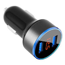 3.1A Dual USB LED Display Mobile Phone Car Charger For Skoda Superb Octavia A7 2 Fabia Rapid Yeti Citroen C4 C5 C3 Grand Picasso 2024 - buy cheap