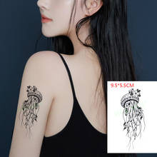 Waterproof Temporary Tattoo Sticker Jellyfish Flower Bouquet Wind Chimes Body Art Flash Tatoo Fake Tatto for Woman Men 2024 - buy cheap