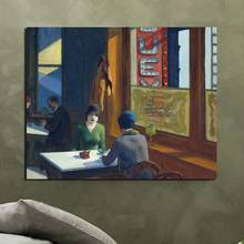 Edward Hopper-pintura en lienzo para personas parlantes, sala de estar impresiones para, decoración del hogar, arte de pared moderno, pintura al óleo, carteles, imágenes 2024 - compra barato