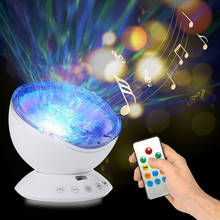 Starry Sky Ocean Projector Night Light USB Remote Control Music Projection Kids Birthday Gift Bedroom Christmas Home Decoration 2024 - buy cheap
